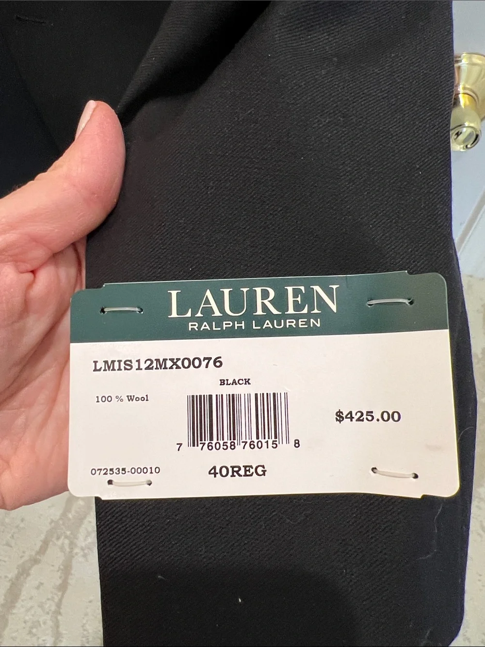 Lauren Ralph Lauren Black Men's Blazer Ultraflex Notch Lapel